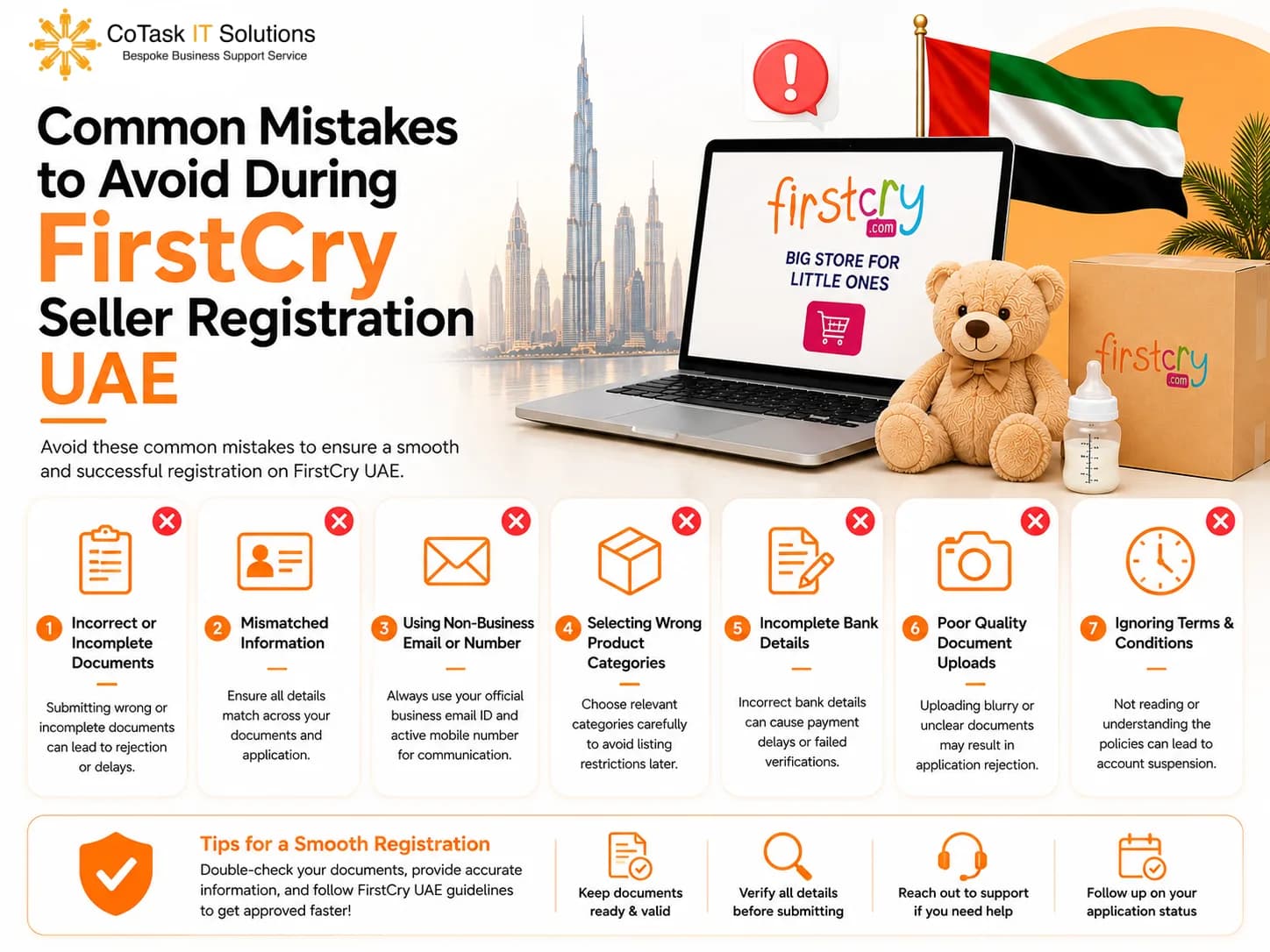 Common Mistakes to Avoid During FirstCry Seller Registration UAE