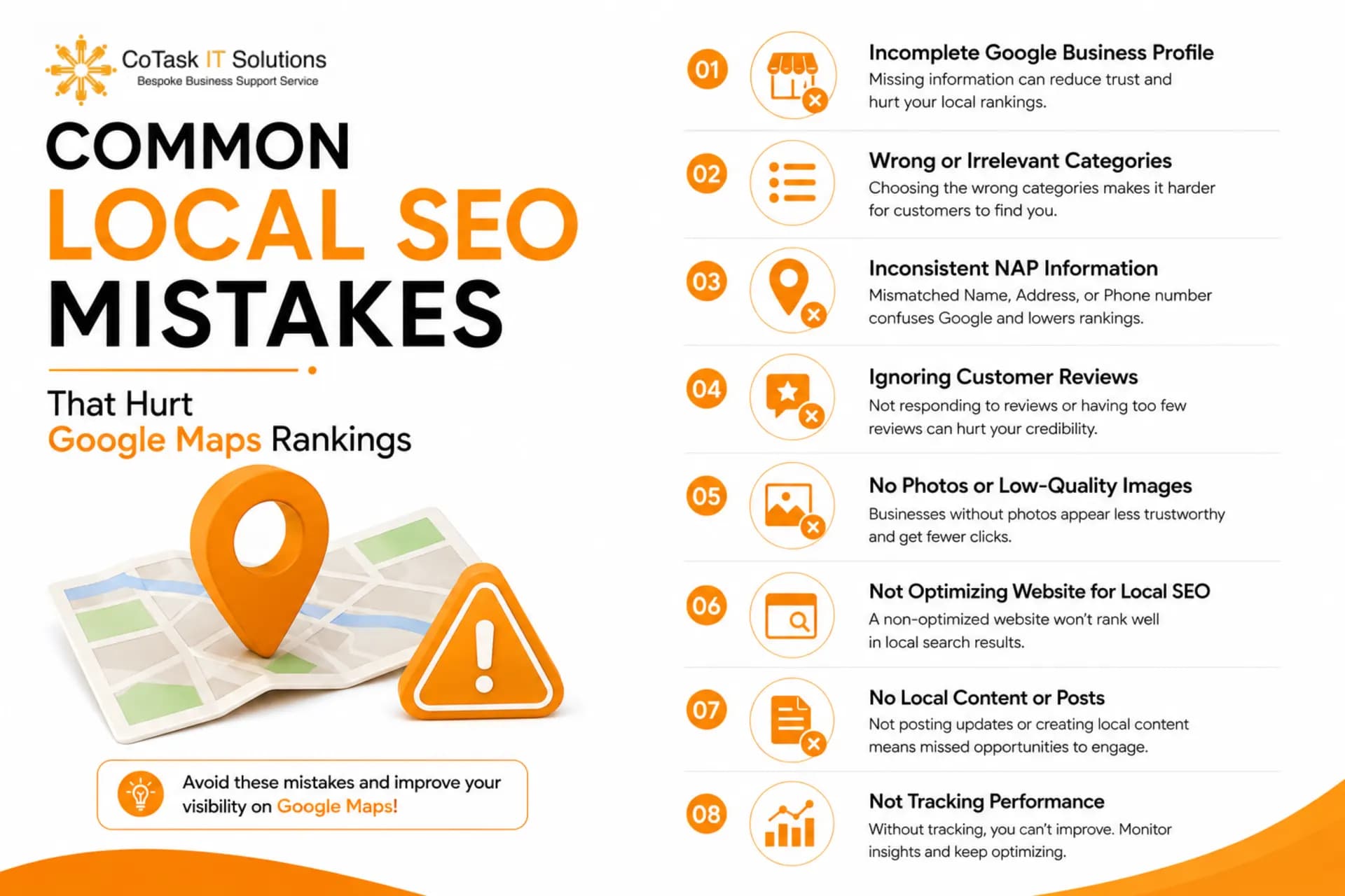 Common local SEO mistakes that hurt Google Maps rankings