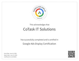 Google Ads Display Certified