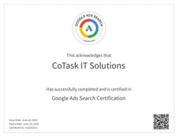 Google Ads Search Certified