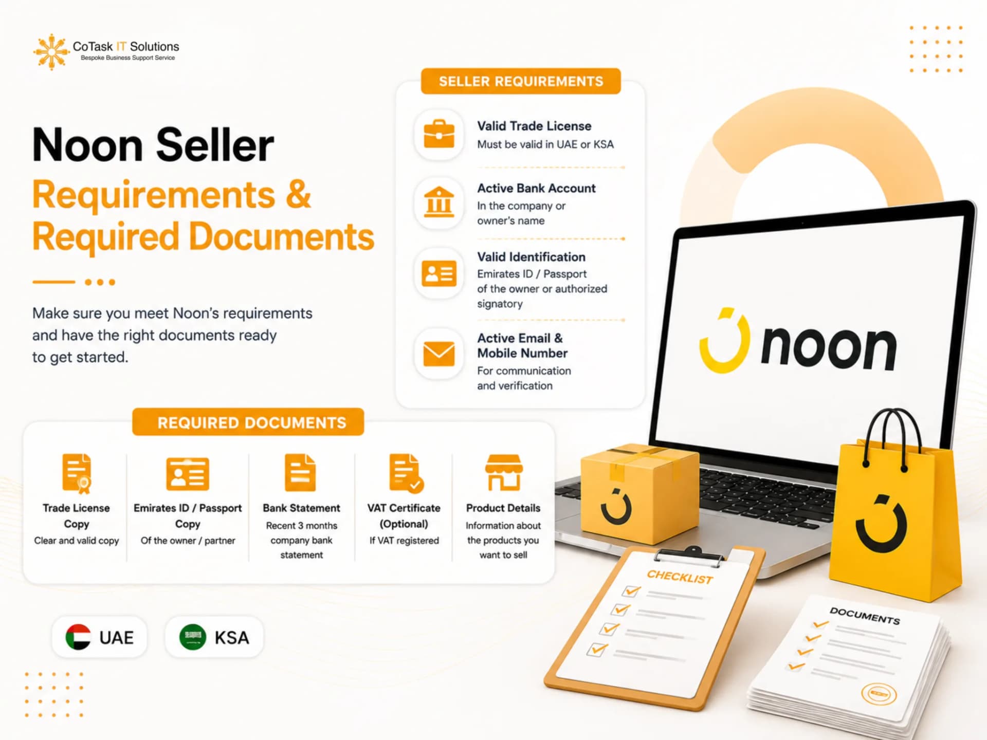 Noon Seller Requirements & Required Documents